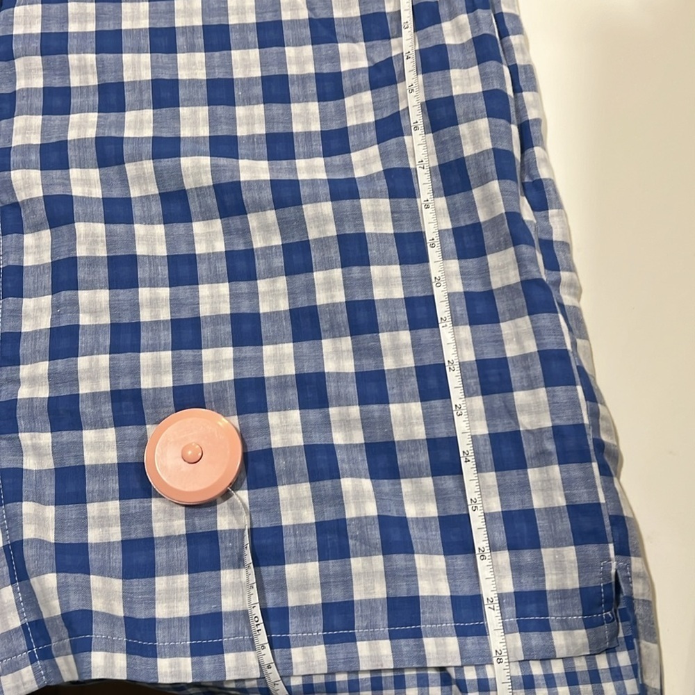 Lac‎ Bleu - boutique, white and blue plaid checkered tunic - Picture 7 of 7